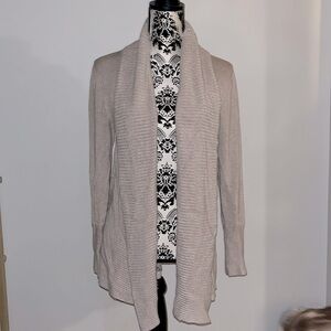 Joan Vass NY light tan cardigan size M